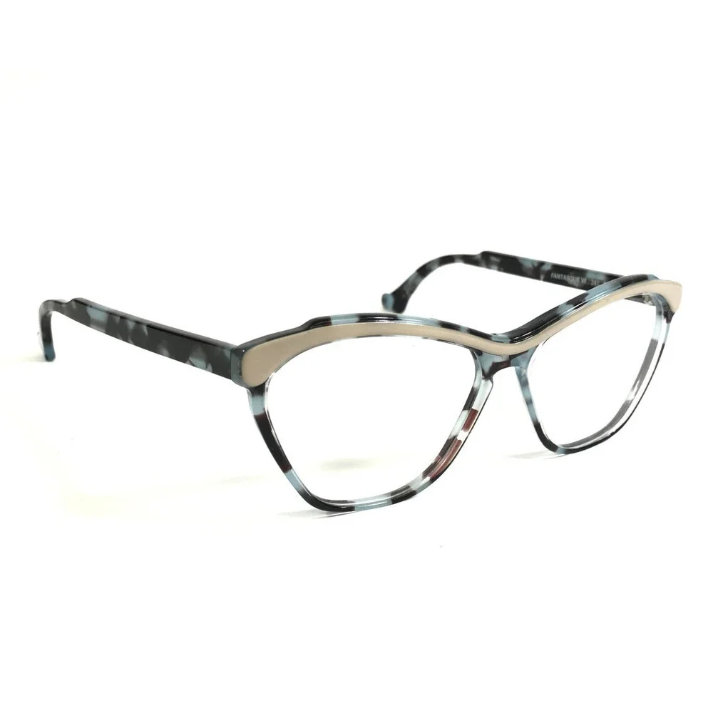PLM Creation Eyeglasses Frames FANTASTAQUE VI 241 Blue Beige Tortoise 54-14-145